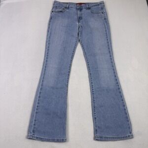 Vintage Levis 518 Jeans Womens 11 Jr M Superlow‎ Bootcut Blue Denim Made In USA